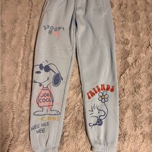 Peanuts Light Blue Snoopy Graphic Joggers